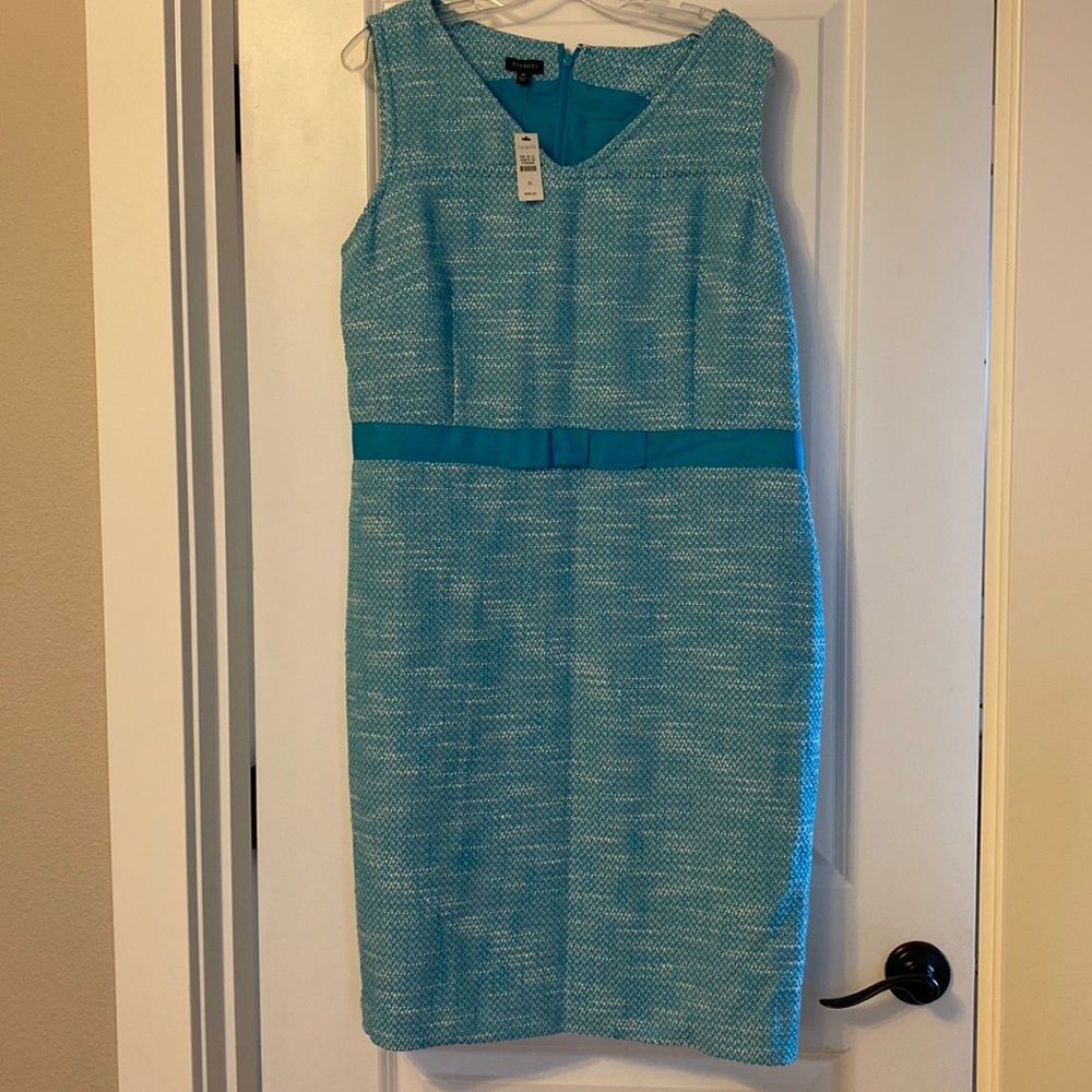 Talbots Turquoise Textured Midi Dress